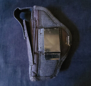 Clip On Universal Holster w/ Mag Holder Ambidextrous Double Sided Belt Black